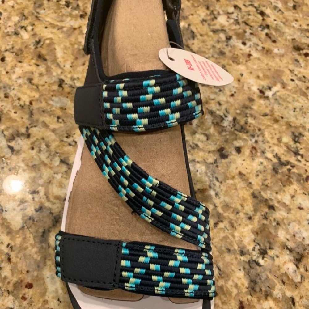 Stylish Black and Blue Women's Sandals